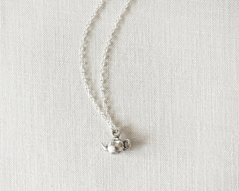 Dainty Miniature Tiny Teapot Necklace Petite Charm Minimal - Etsy