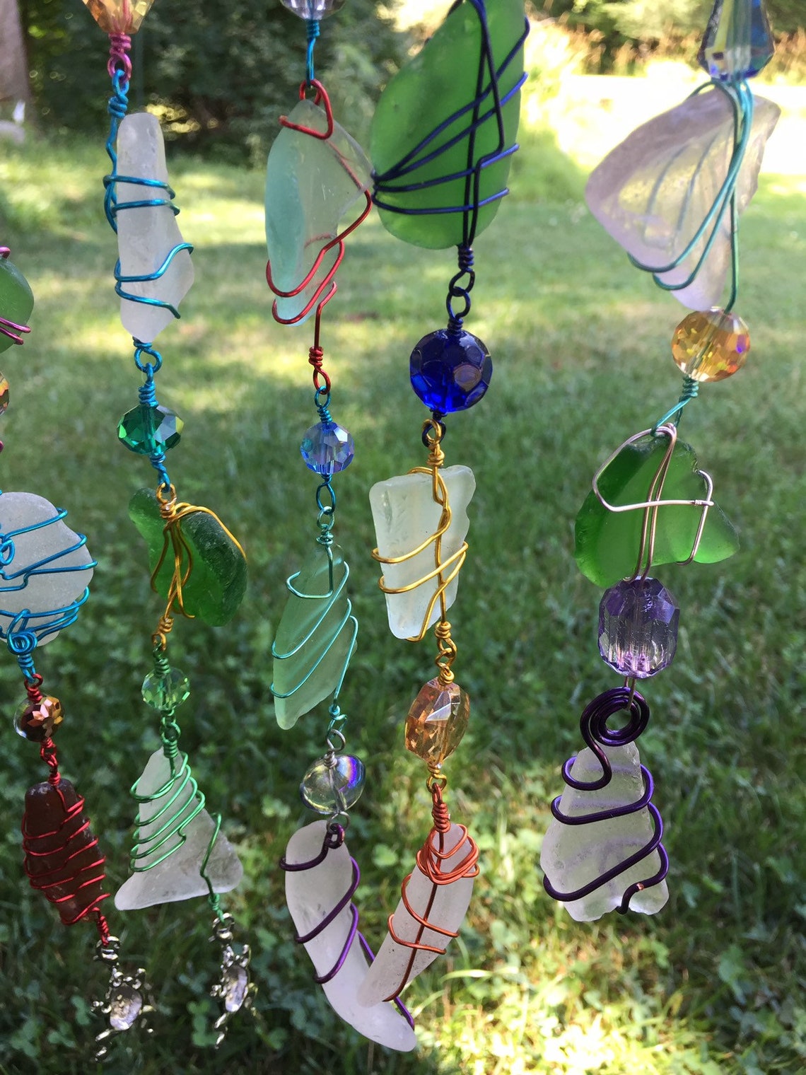 Sea Glass Suncatcher Gift for Home Genuine Beach Glass Etsy