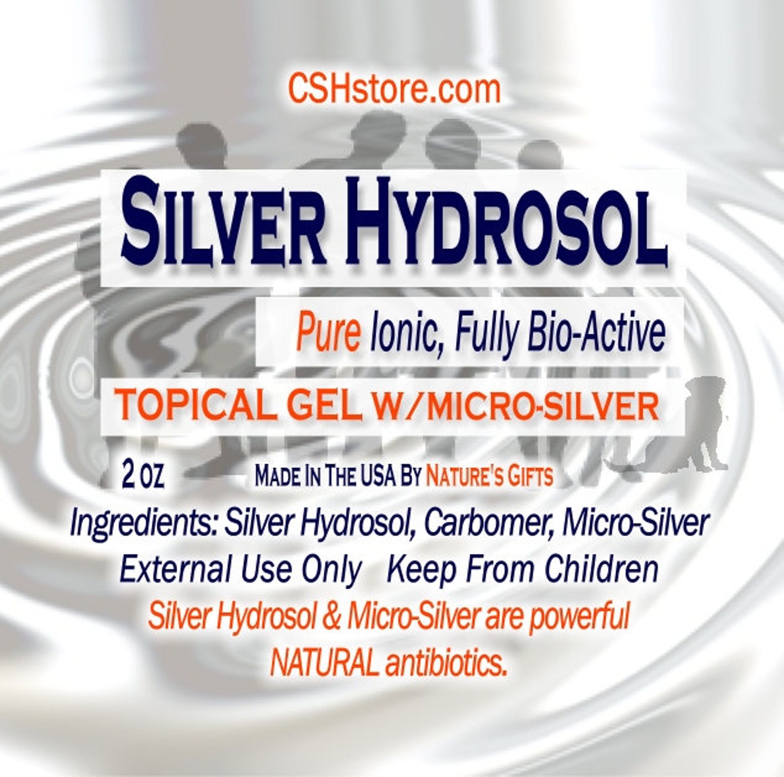 2oz Colloidal Silver Hydrosol Gel Use Like Neosporin and for Etsy