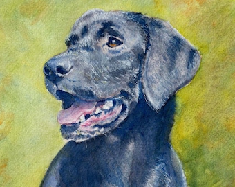 Custom watercolor dog portrait, custom pet art painting, pet owner gift, personalized dog portrait, original art, dog memorial gift, mom dog