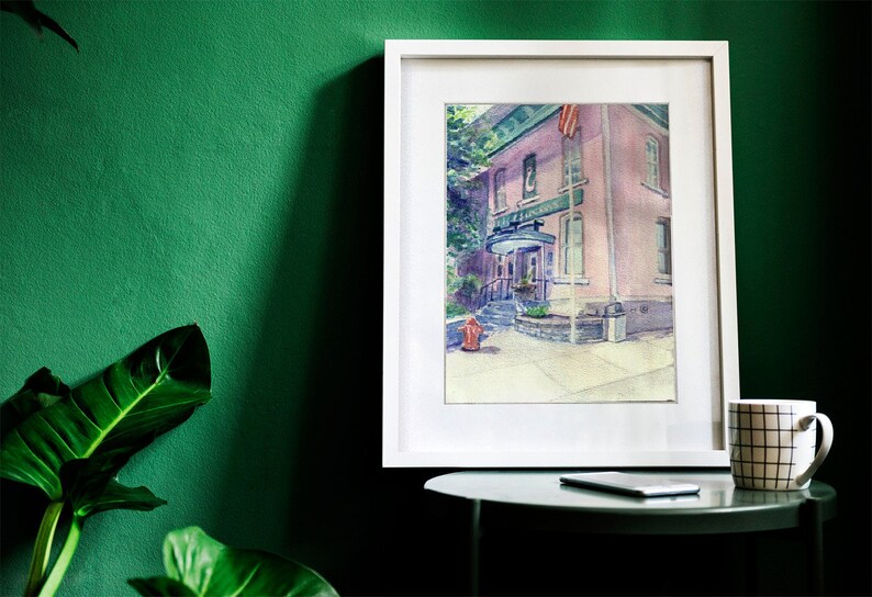 Red Hook Village Building Hudson Valley Landmark in Etsy