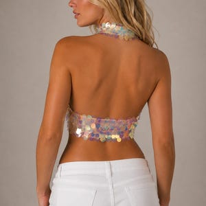 Large Sequin Glitter Wrap Top, Rave, Burning Man Costumes, Festival, EDC Outfit image 11