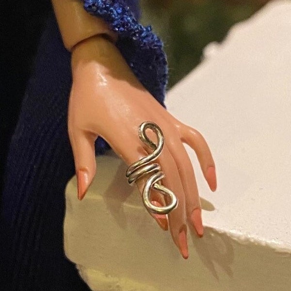 Elven Twist RING for dolls JEWELRY for 11-12” fashion dolls such as Fashion Royalty, Silkstone Barbie, NuFace, Poppy Parker