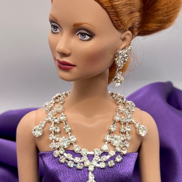 Rhinestone Necklace “Yvonne” JEWELRY for Tonner 16, 19, or 22" Fashion Dolls