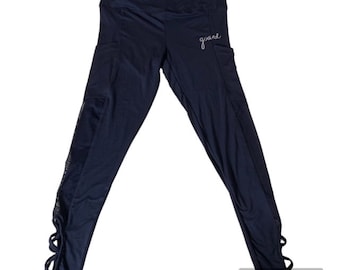 Guard Super Soft Blue Legging X Cutout / Marching Band / Winterguard / WGI / Flag / Rifle / Sabre / Dance / Drum Corps / Music / Gift