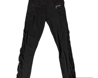 Guard Super Soft Black Legging Mesh X Cutout / Marching Band / Winterguard / WGI / Flag / Rifle / Sabre / Dance / Drum Corps / Music / Gift