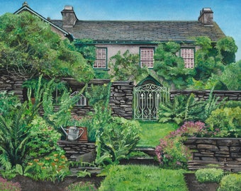 Giclee Print of an Original Gouache painting/Beatrix Potter’s Hill Top House