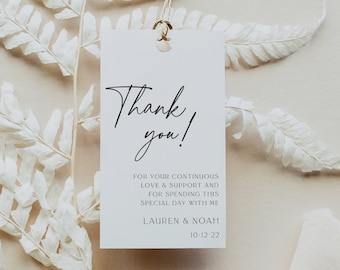 Modern Favor Tag Template, Wedding Thank You Tag, Bridal Tag, Minimalist Favor, DOWNLOAD, Editable Text, Printable, Tag Baby Shower, 89