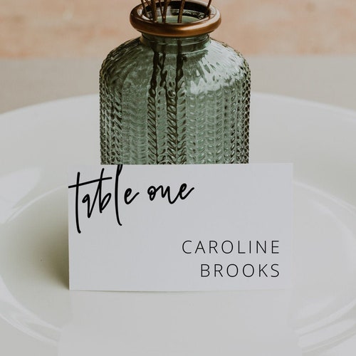 Modern Wedding Place Card Template Printable Place Cards Etsy