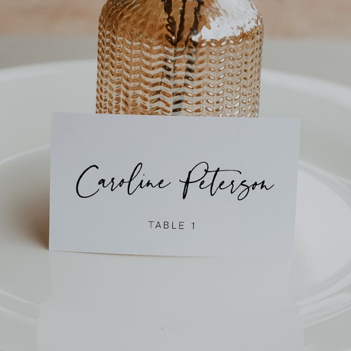 Modern Wedding Place Card Template Printable Place Cards Etsy