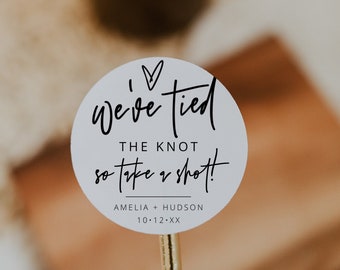 Take a Shot We Tied the Knot Labels - Etsy