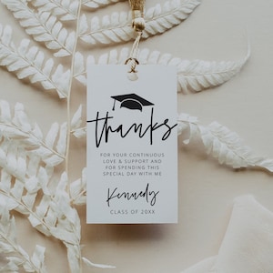 Graduation Favor Tag, Staffelung Dankeschön Tag, Klasse von 2022, Graduate Hat Tag, Graduate Party Favor Tags, High School College, bearbeitbar, 41