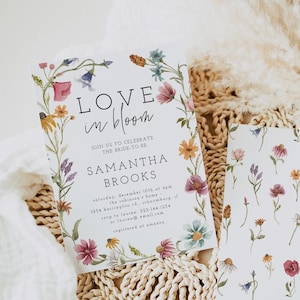 Invito Love in Bloom, invito per addio al nubilato, invito Wildflower Bride in Bloom, Wildflower Bridal, download stampabile, 55