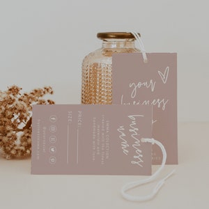 Small Business Hang Tag Vorlage, Produktanhänger, jede Farbe, modernes minimalistisches Hang Tag zum Ausdrucken, Kleidung Tag für den Einzelverkauf, Größenschild, Instant, 41