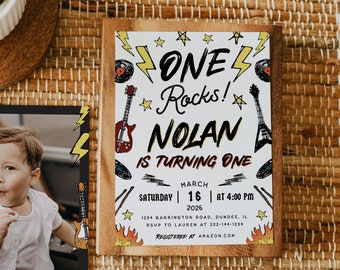 Rock and Roll 1st Birthday Party Rocked One Year 1st Birthday Punk Rock Birthday Party One Rocks 1st Birthday Instant Download, 109