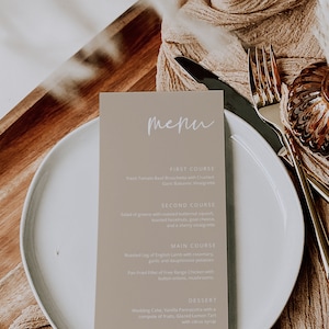 Boho-trouwmenu, boho-trouwmenu, beige aardetinten crème taupe trouwmenu, trouwmenu, INSTANT DOWNLOAD, Templett, 43