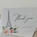 Paris Thank You Card Template, Paris Bridal Shower, Bridal Shower Thank ...