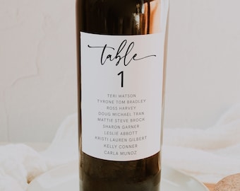 seating chart design Seating Chart Wine Label, Modern Minimal Seating Chart, Editable Printable Wedding Seating Plan Wine Labels, Wine Seating, Download, 003