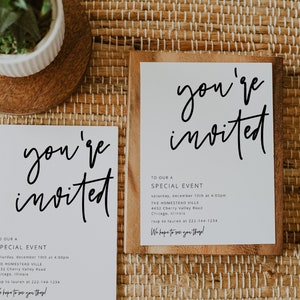 Modèle d'invitation d'entreprise moderne, minimaliste, vous êtes invité, invitation à un événement spécial, invitation d'affaires, MODIFIABLE, téléchargement, 41