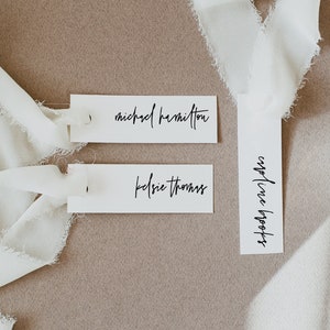 Plantilla moderna minimalista y esbelta para tarjetas de lugar, tarjetas de lugar delgadas para bodas, tarjetas de lugar delgadas para bodas, tarjetas únicas para nombres de mesas de boda, 41