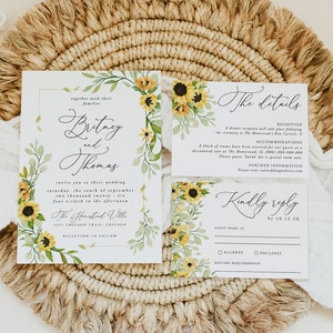 Rustic Sunflower Acrylic Wedding Invitations CA043