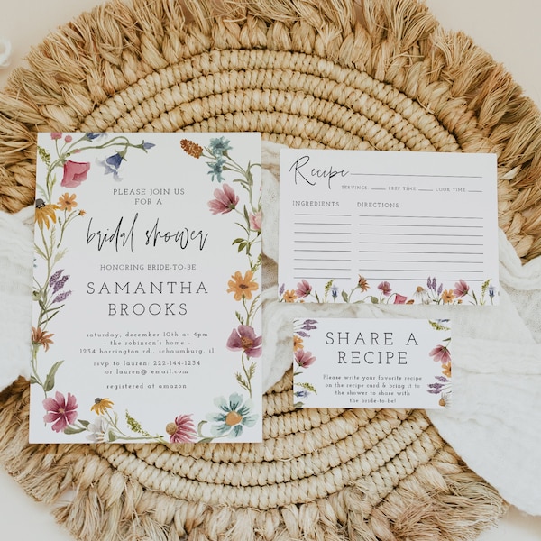Wildflower Wedding Invite - Etsy