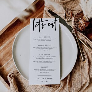 Cardápio de casamento moderno, Cardápio de casamento minimalista, Cardápio de casamento, Cardápio de casamento rústico, DOWNLOAD INSTANTÂNEO, Templett, 41