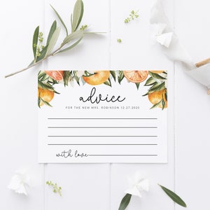 Kaartsjabloon citrus advies, bewerkbaar Citrus vrijgezellenfeest advies, bruiloft advies, bruids advies, Instant Download, Templett, 18