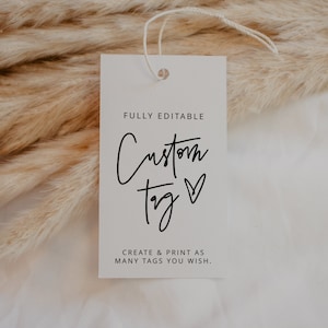 Etiquetas editables Descarga instantánea, Caligrafía, Etiqueta personalizada, Etiqueta minimalista, Etiqueta de negocio, Etiqueta de boda, Etiqueta moderna, 100% editable, Plantilla, 41