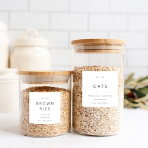 Minimalist Pantry Labels – Paper & Pear