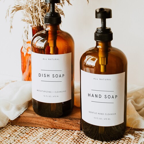 Editable Soap Label Template Dish Soap Hand Lotion - Etsy