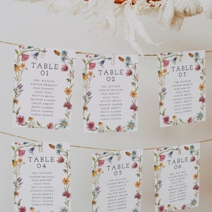 Tabel zitplaatsen wilde bloemen bruiloft, tabel zitplaatsen wilde bloemen bruiloft, tabel zitplaatsen wilde bloemen, download, bewerkbaar, 55