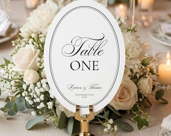 Ovale tafelnummers, tafelnummertoewijzing evenement bruiloft, formele kalligrafie, elegante eenvoudige tafelnummers, 149