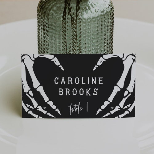 Halloween Place Card Template With Meal Option Printable - Etsy
