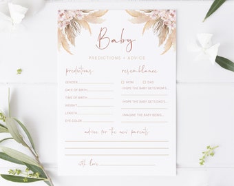 Baby Shower /'Dear Baby/' Advice Cards Rose GoldCopper metallic color scheme
