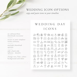 Wedding Program Sign Template, Modern Wedding, Wedding Itinerary, Timeline Sign, Download, Editable, Template, Minimalist, Modern, 003 image 5