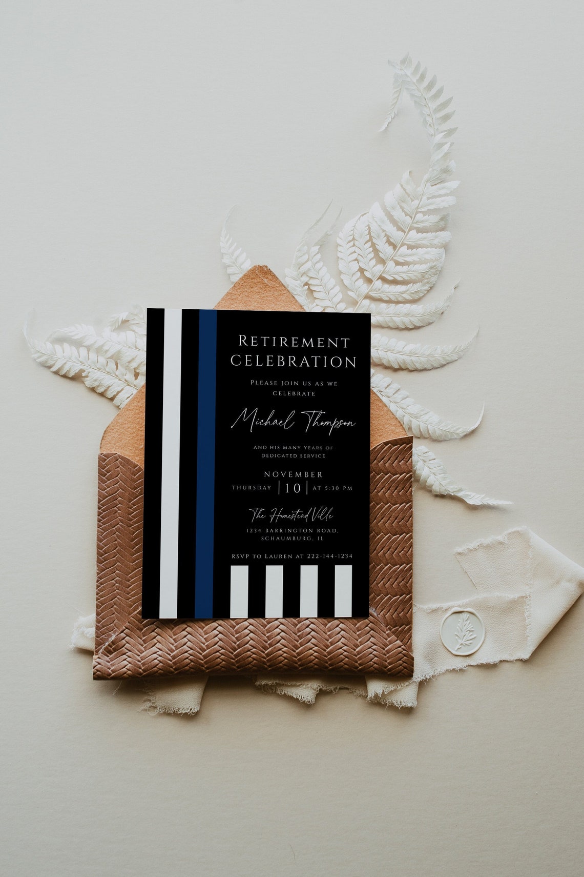 Police Retirement Invitation Template, Police Invitation Printable ...