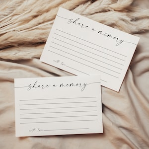 Share a Memory Funeral Sign and Share a Memory Card, Simple Funeral Memory Card Editable, Funeral share a memory template, Download, 128 image 3