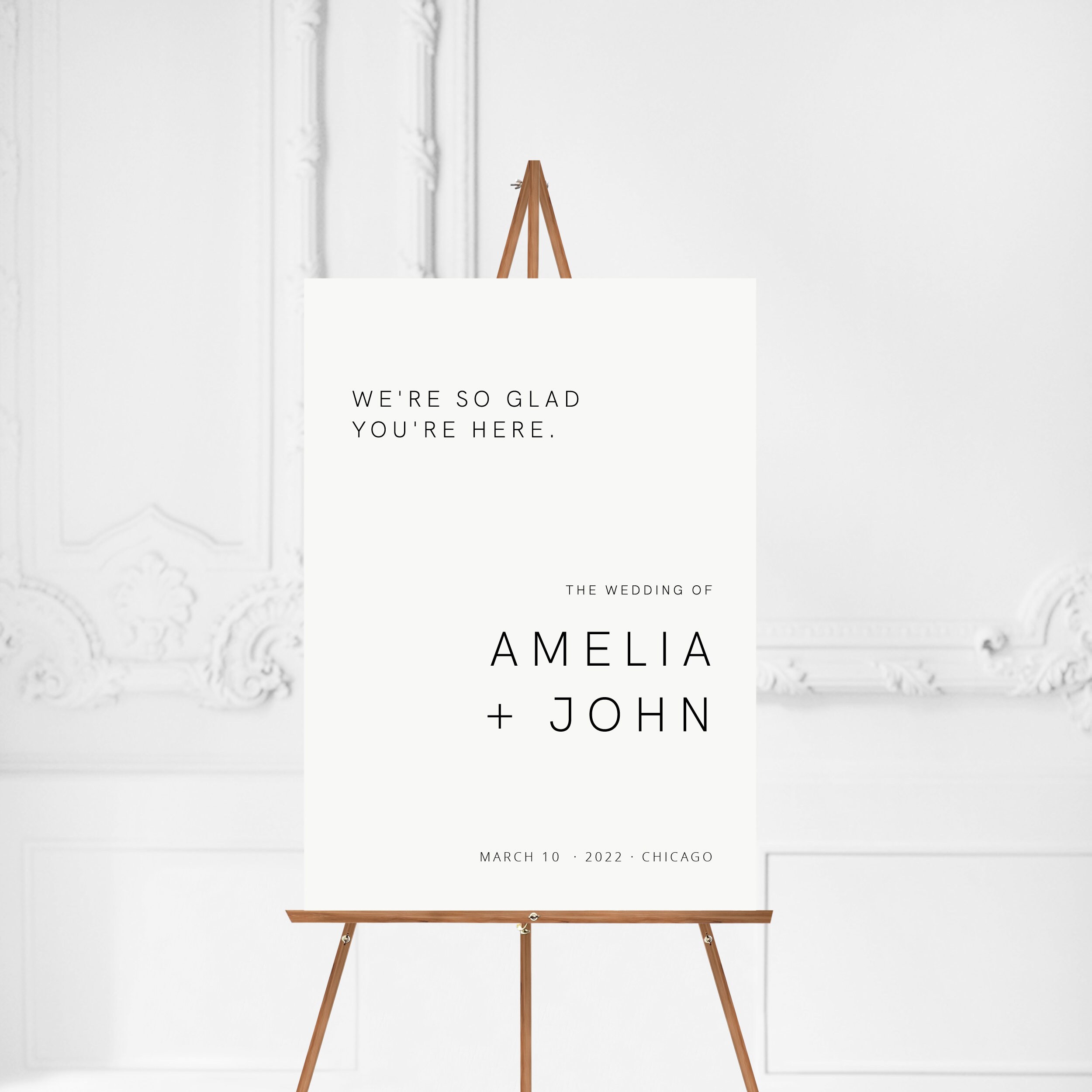 Minimalist Wedding Welcome Sign Printable Wedding Modern - Etsy