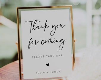 Thank You Favors Sign Printable, Modern Minimalist Wedding Sign, Baby Shower Sign, Bridal Shower Sign, Retirement Party Instant, 003