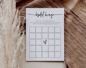Bridal Bingo Game, Bridal Shower Game Printable, Modern Bridal Shower Template, Minimalist, Guess Who Said It, Download, Templett, 41