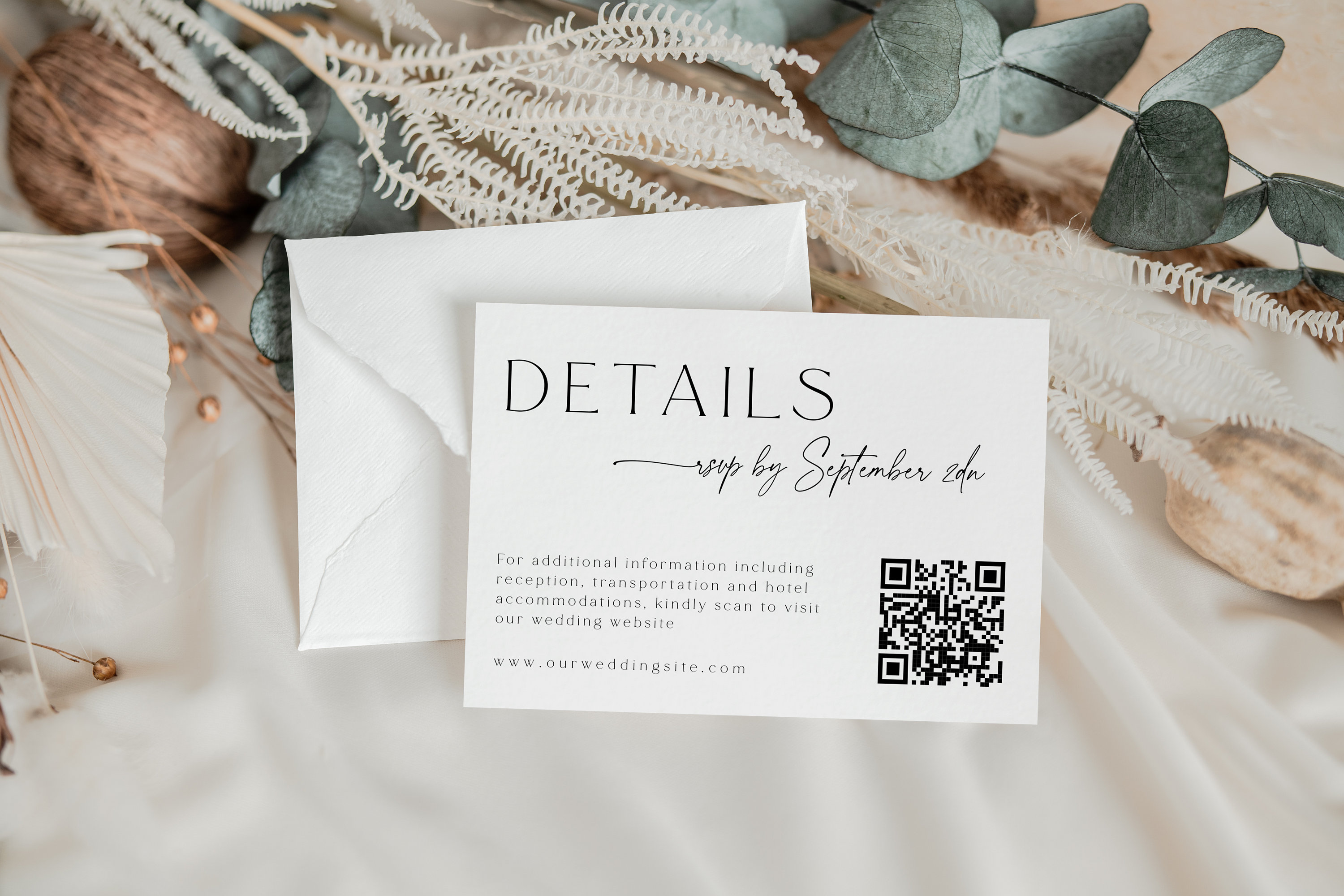 QR Code Details Card Minimalist Wedding Details Insert Etsy QR Code Details Card Minimalist Wedding Details Insert Etsy