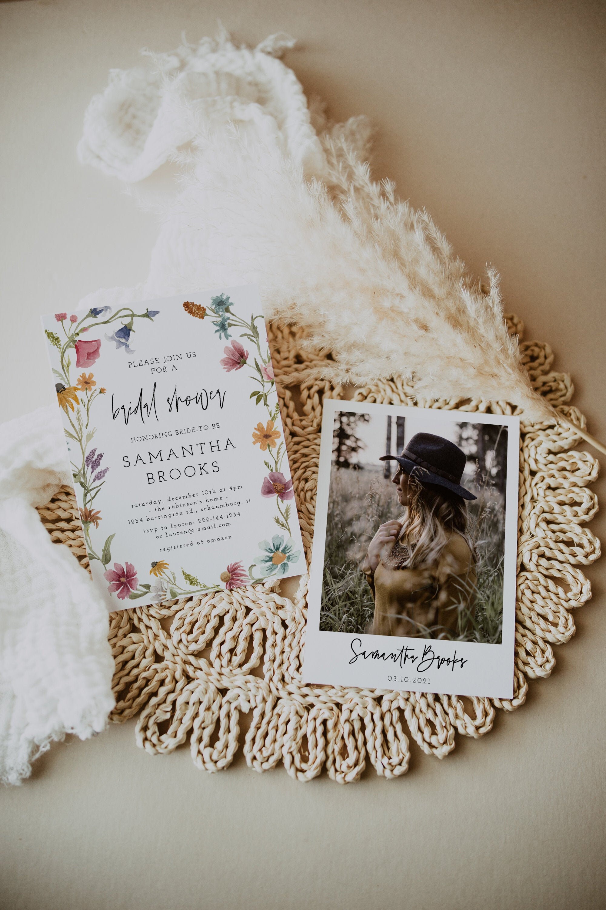 Buy Wildflower Bridal Shower Invitation Template Bridal Garden Online