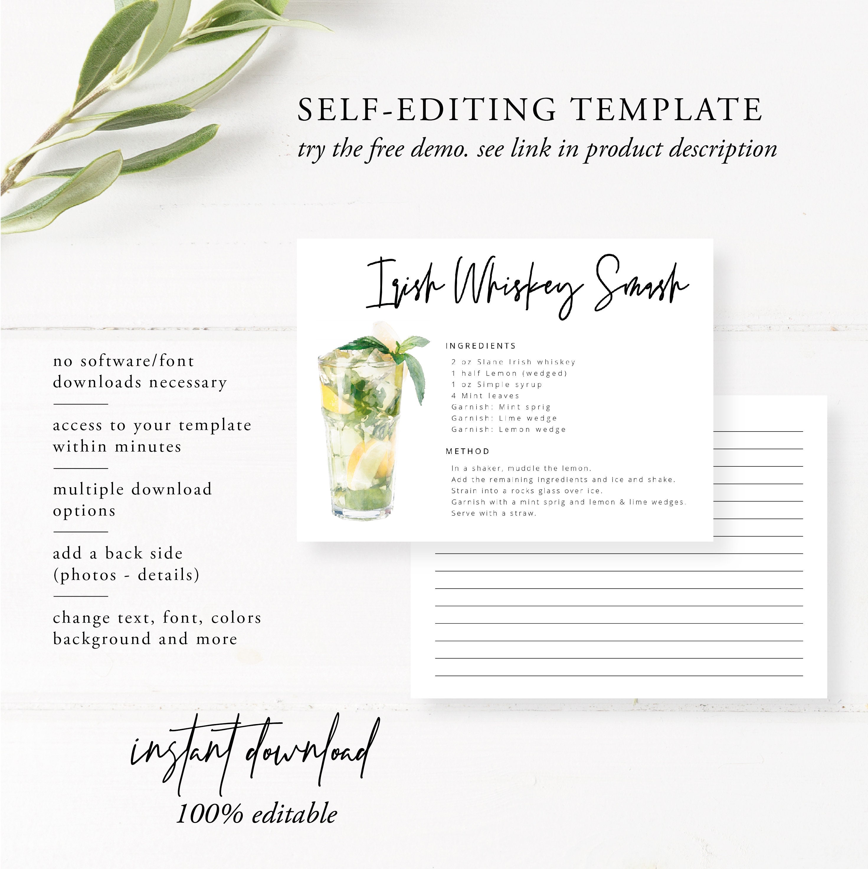 cocktail-recipe-card-template-personalized-recipe-card-bar-etsy-australia