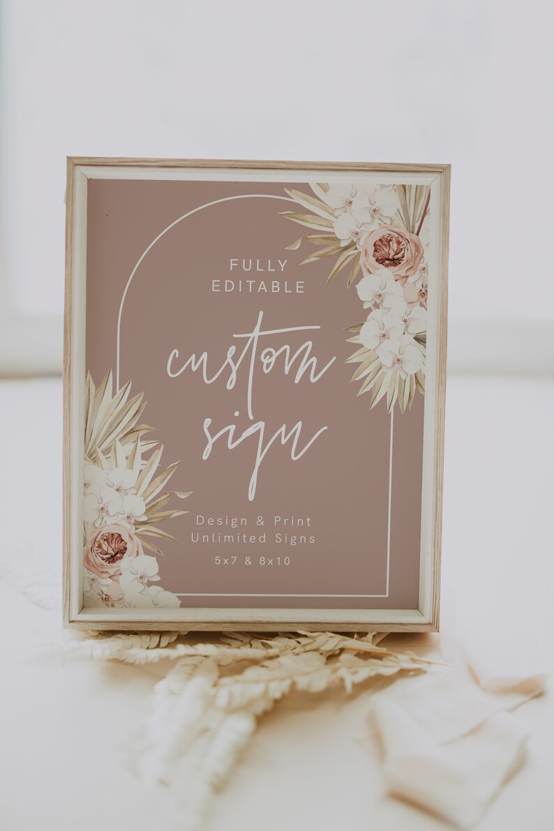Boho Custom Sign Modern Arch Custom Sign Baby Shower Sign - Etsy