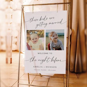 The Night Before Wedding Sign, the Kids Are Getting Married Sign ...