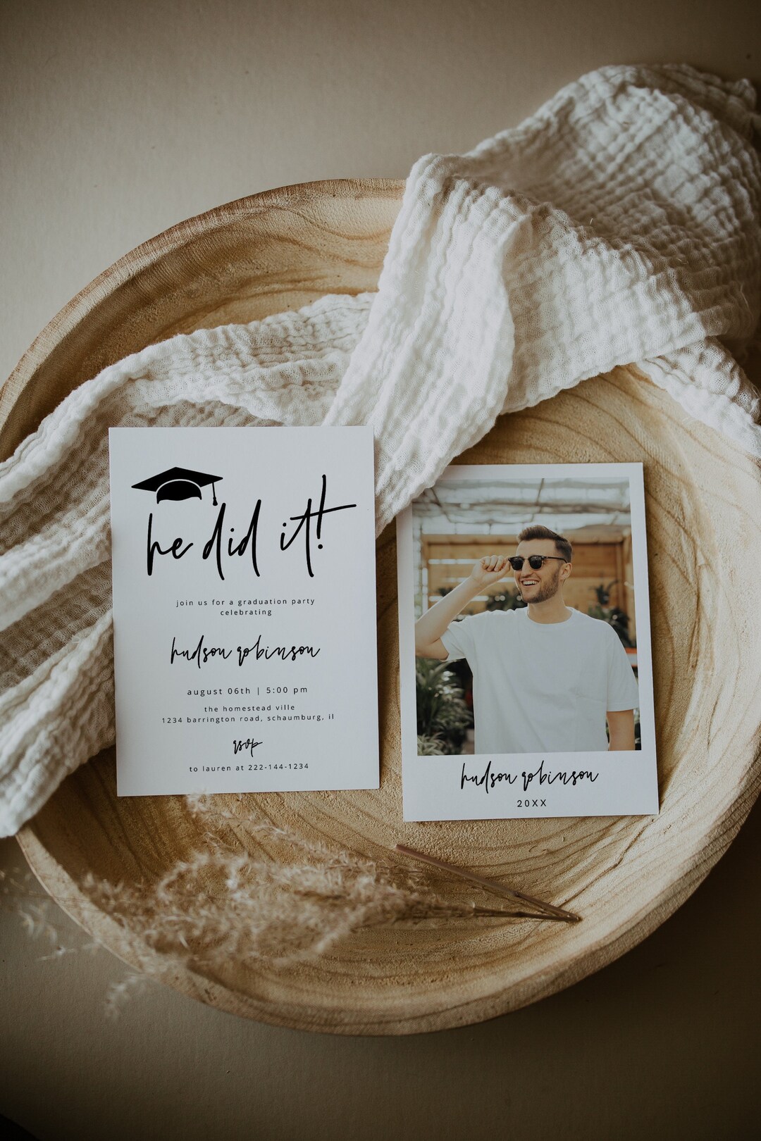 Modern Graduation Invitation Template Simple Graduation Invitation 