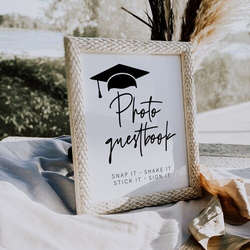 Graduation Photo Guest Book Graduation Guest Book Sign Etsy