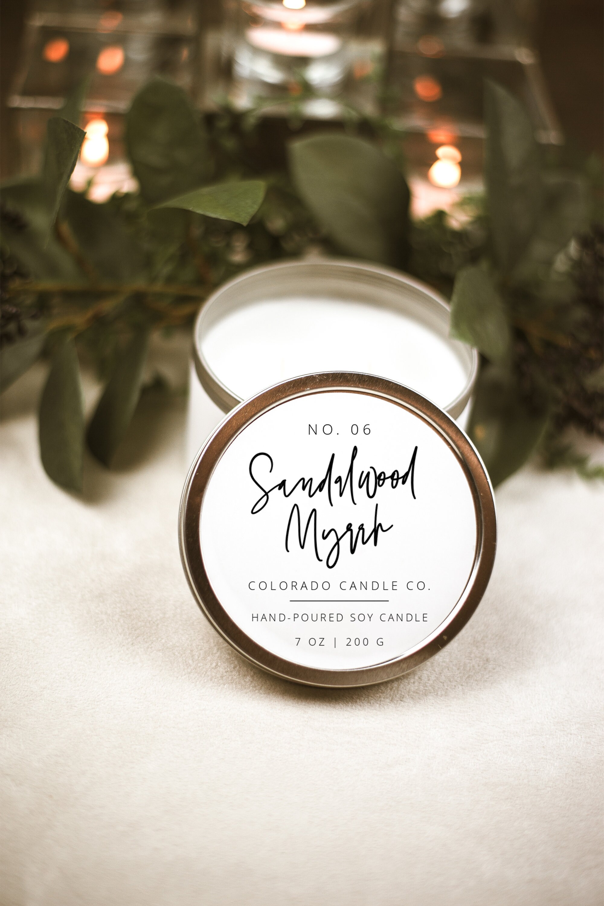 Round Candle Label Template Editable Product DIY Editable Etsy