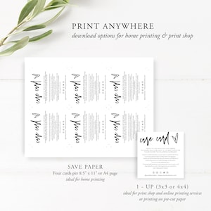Care Card Template, Small Business Care Card, Jewelry Care Card Package Insert, Modern Business Care Instructions, Candle Product Care, 41 image 5